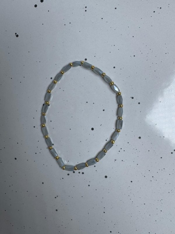 Pulsera cristalito gris