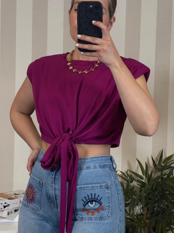 Camiseta hombreras nudo