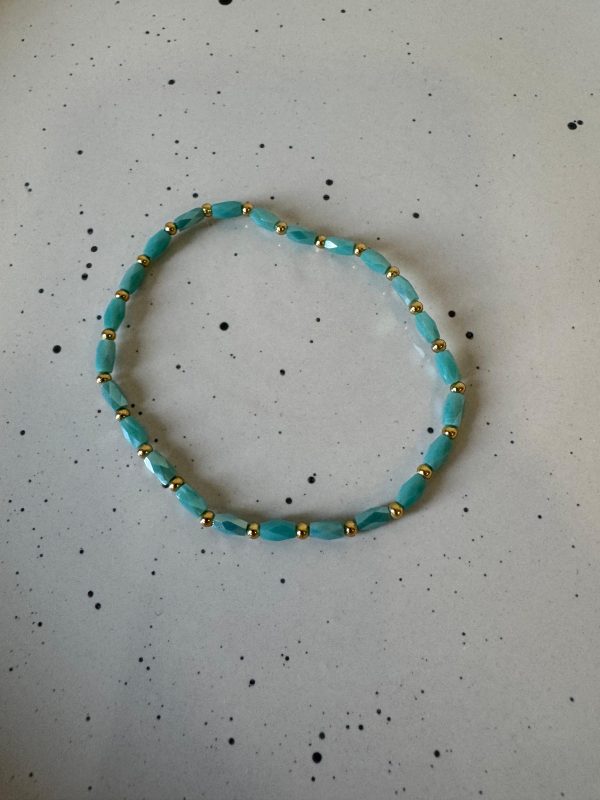 Pulsera cristalito turquesa
