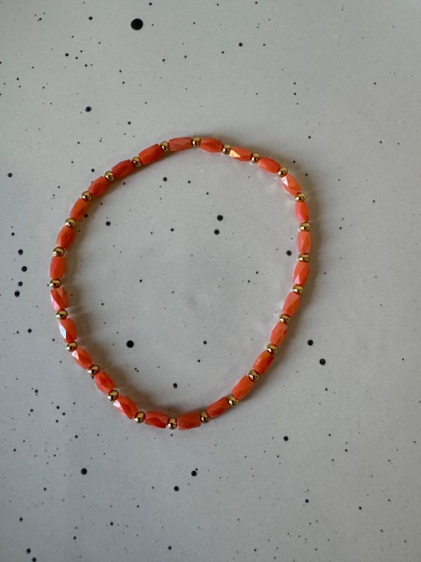 Pulsera cristalito coral