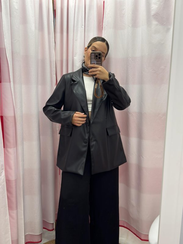 Blazer oversize polipiel