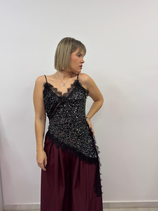 Camiseta lencera lentejuelas