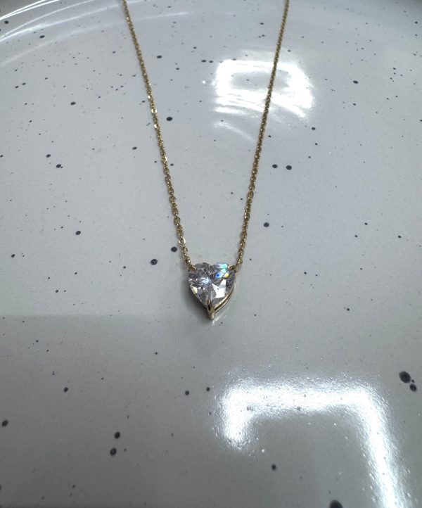 Collar Corazón brillo