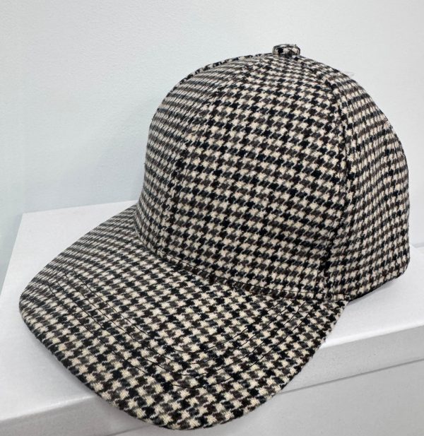 Gorra de paño estampado pata de gallo 2