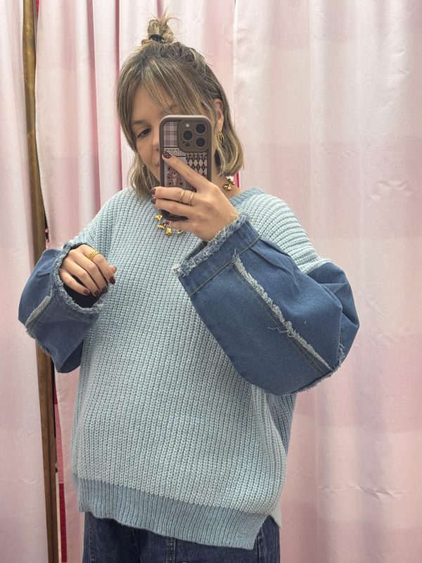 Jersey combinado denim