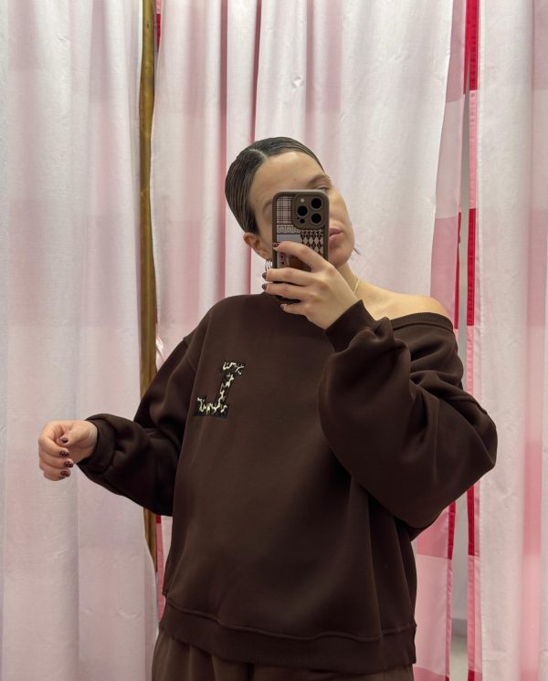 Sudadera Lum over cuello ancho